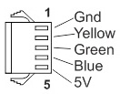 Motor Hall Signals use 5 Pin JST-SM